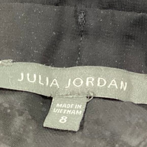 Julia Jordan Black Multicolor Tweed Bow Tie Pinafore Sleeves Mini Shirt Dress 8 - Picture 7 of 8